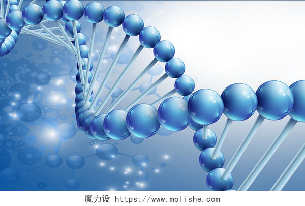 生物科技分子技术DNA蓝色背景